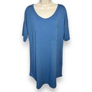 Women’s Boyfriend Sleep Shirt Peacock Blue Size Small